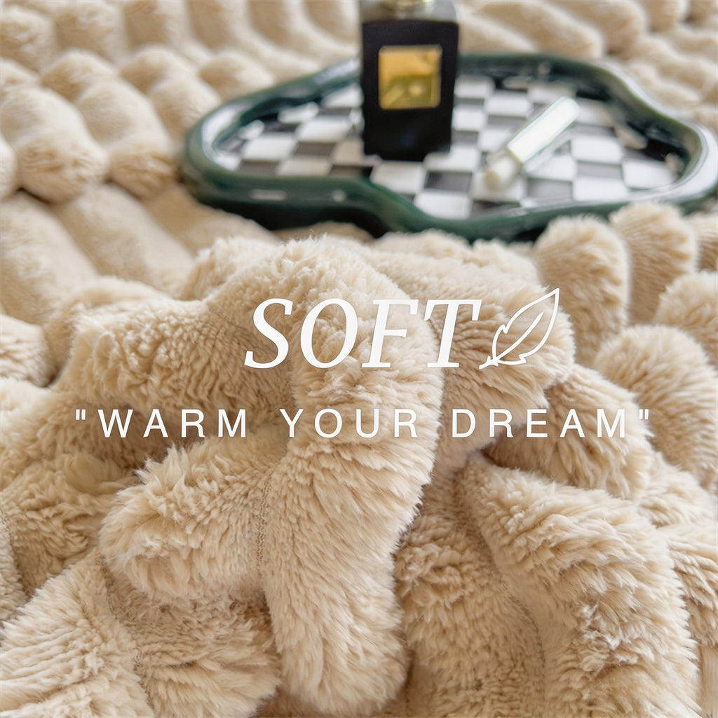 1pc of High-quality Milk Striped Blanket, Throw Blanket, Soft, Warm, and Cozy, Suitable for Sofas, Beds, Offices, Travel, Hiking, Fishing, Etc. Multi-functional and Suitable for All Seasons - Christmas Gift