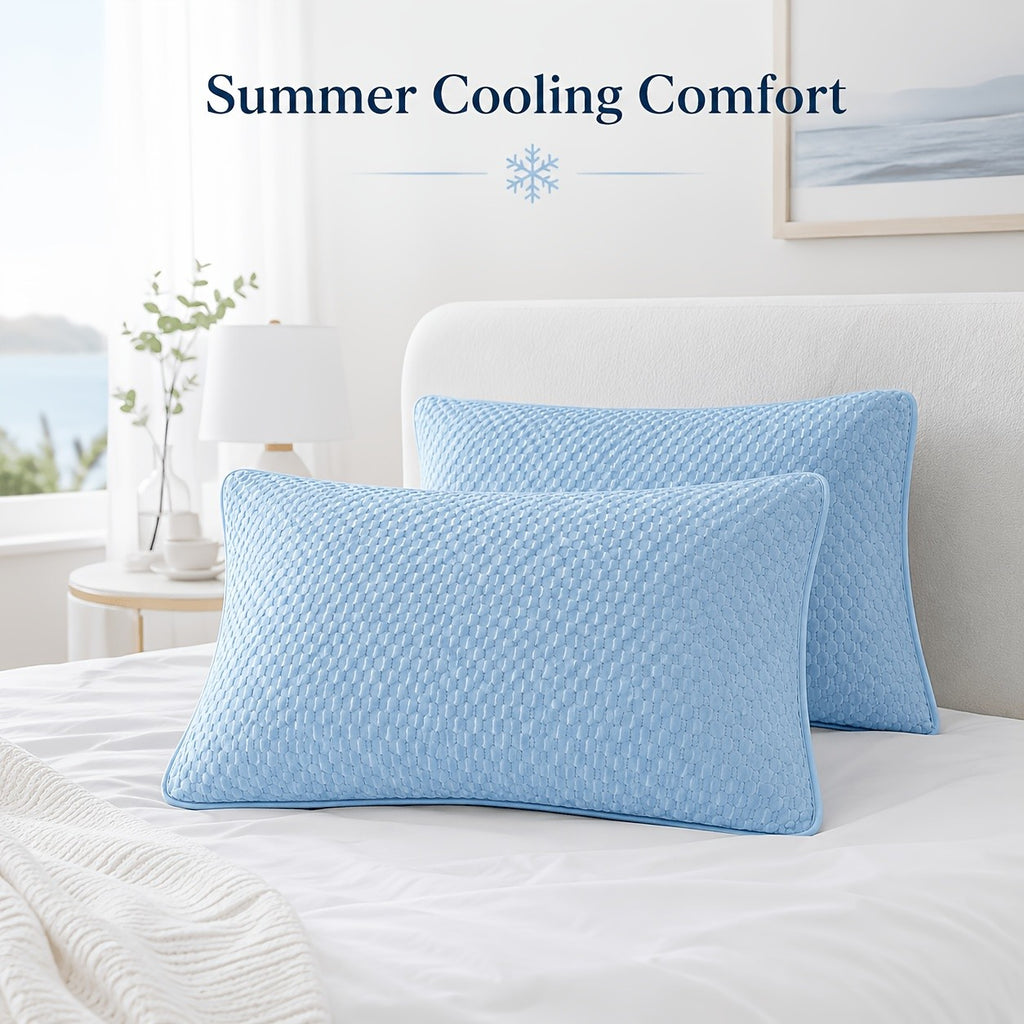 Two New Three-Dimensional Ice Bean Pillowcases Without Cores, Cool Air Conditioning Bedroom Pillowcases in Summer, Machine Washable