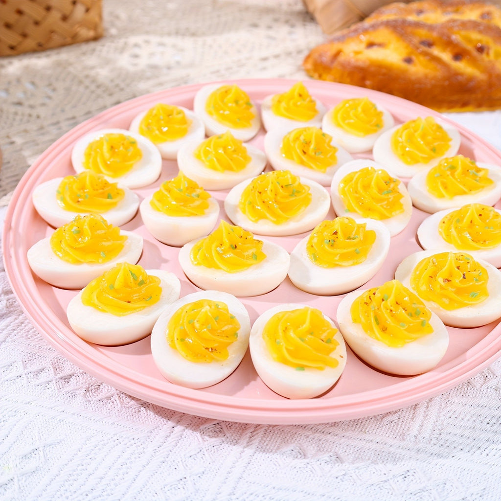 3pcs Deviled Egg Containers with Lid, Deviled Egg Platter with 66 Slots Portable Egg Containers Carrier Holder Trays for Party, Home Kitchen, Outdoor Activities