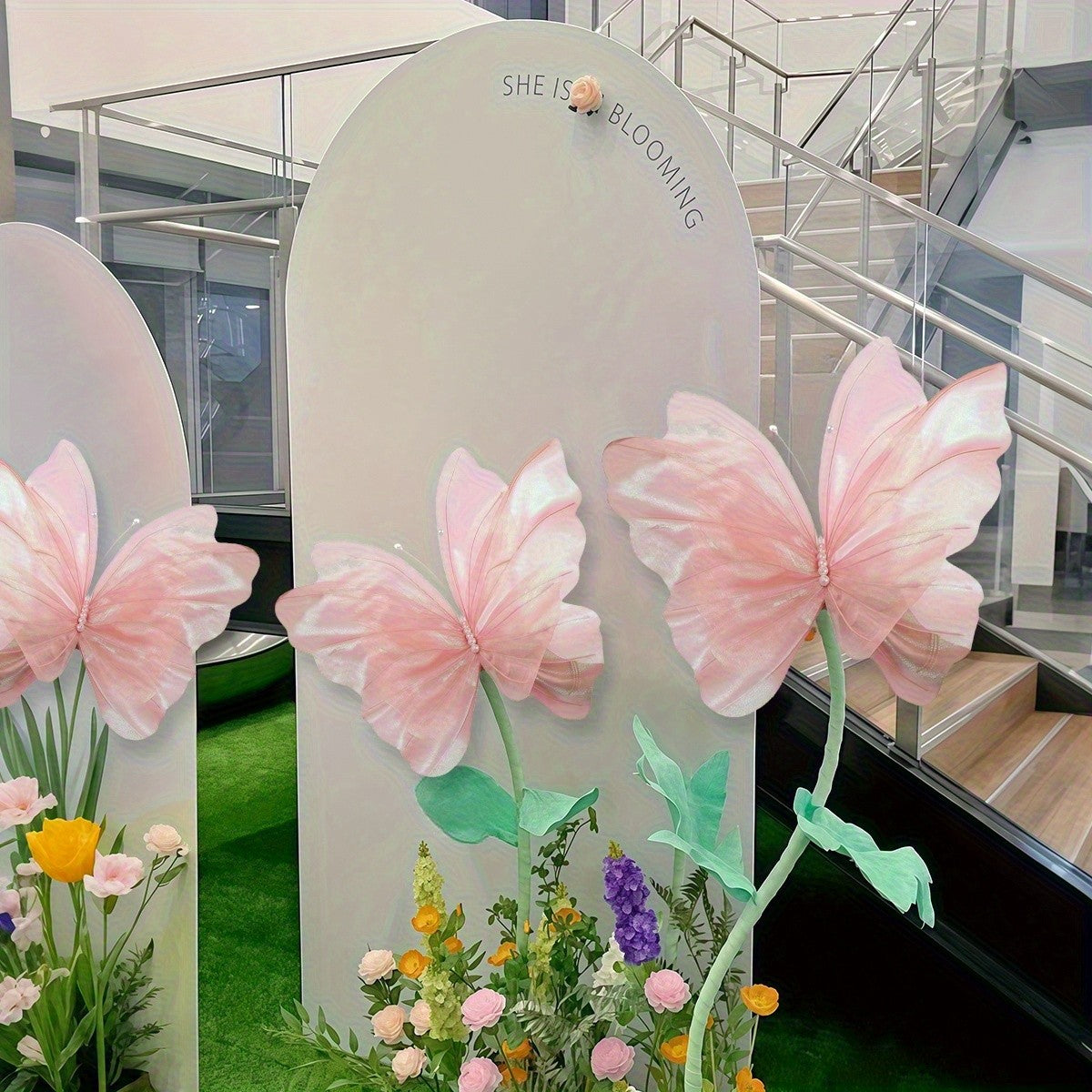 3pcs 50cm/ 19.69in Large Butterfly Artificial  Party Decoration 3D Butterfly Wall Decoration Baby Party Wedding Decoration Birthday Party Home Supplies Decoration