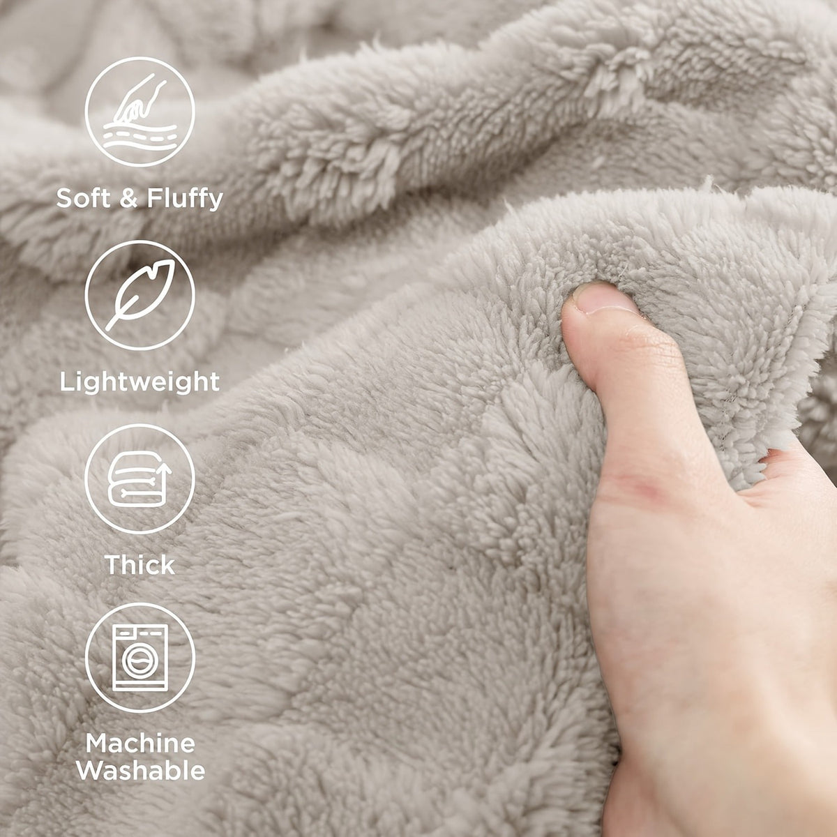 Checkered Fleece Throw Blanket, Soft Jacquard Microfiber Cover in Nine Colors and Three Sizes for Couch Lounging, Bedroom Layering and Cozy Holiday Gifts