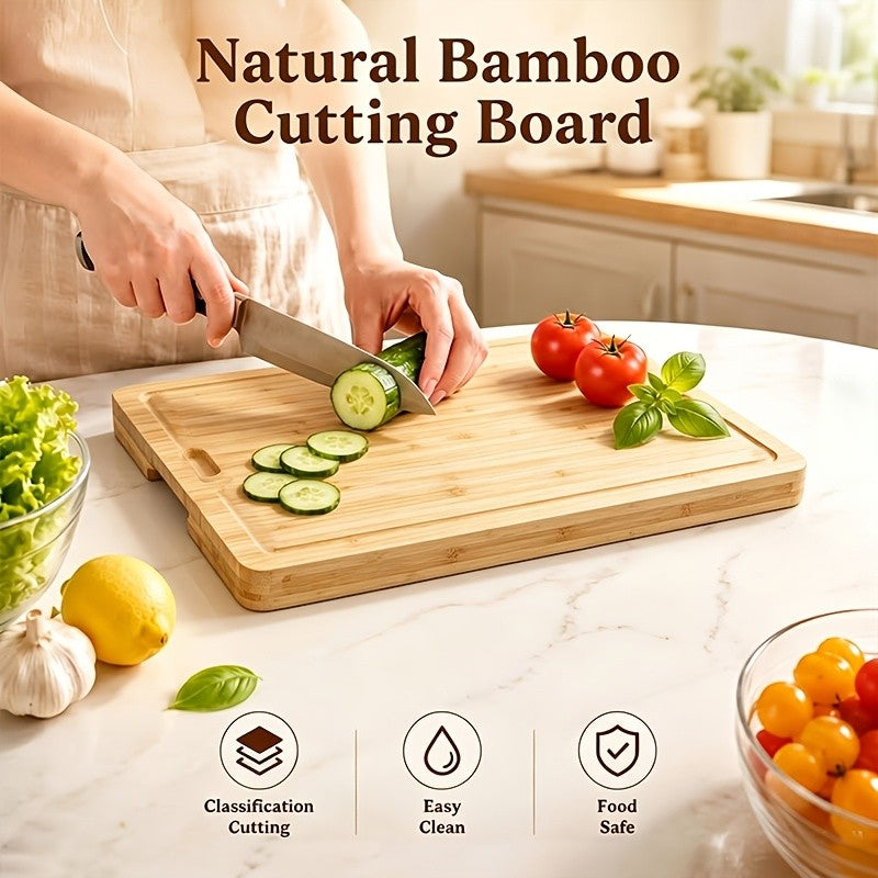 1/7pcs Bamboo Cutting Boards for Kitchen, Cheese Platter for Meat, Cheese, Bread, Vegetables, Fruits Perfect Kitchen Gadget for Home, Dormitory, Gifts for Family And Friends