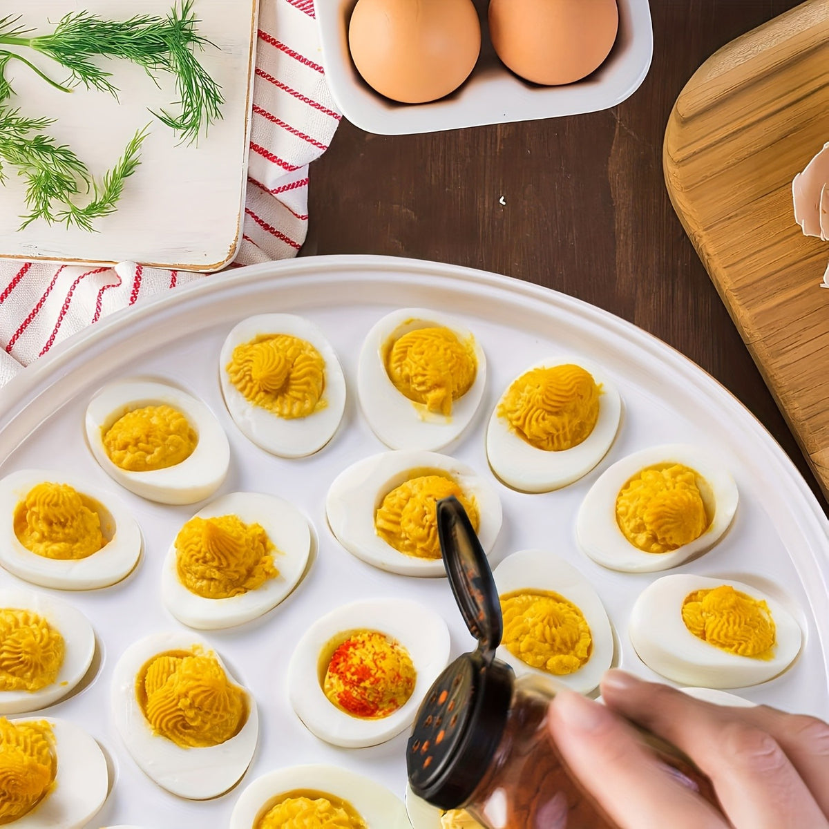 3pcs Deviled Egg Containers with Lid, Deviled Egg Platter with 66 Slots Portable Egg Containers Carrier Holder Trays for Party, Home Kitchen, Outdoor Activities