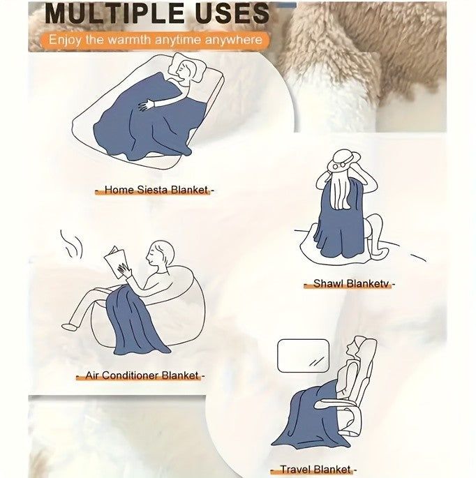 Double Sided Taffeta Blanket, Soft Machine Washable All Season Cover for Sleeping, Sofa Lounging and Air Conditioned Rooms in Three Size Options