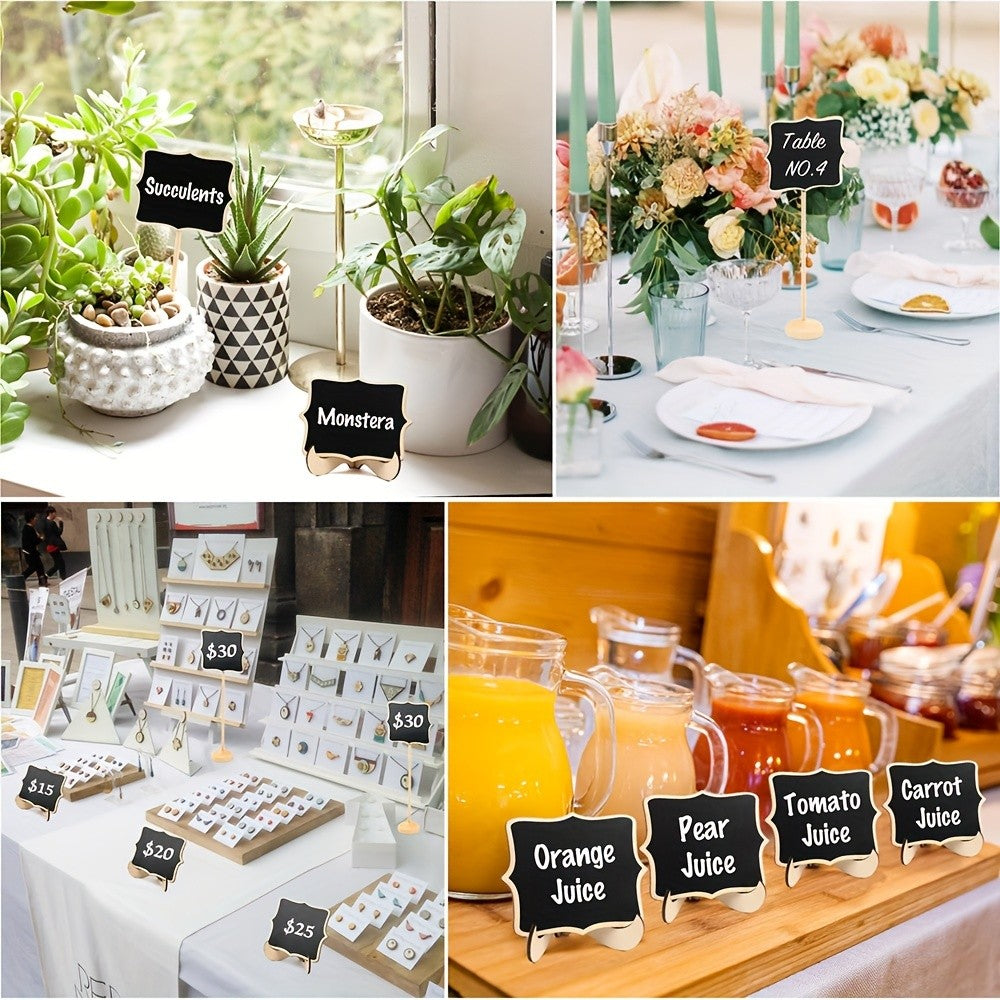 20PCS Elegant Mini Chalkboard Signs with Easel Stand - Perfect for Weddings, Parties, and Events - Includes Table Numbers, Food Signs, and Message Board for School Halloween Halloween,Christmas Halloween, Christmas