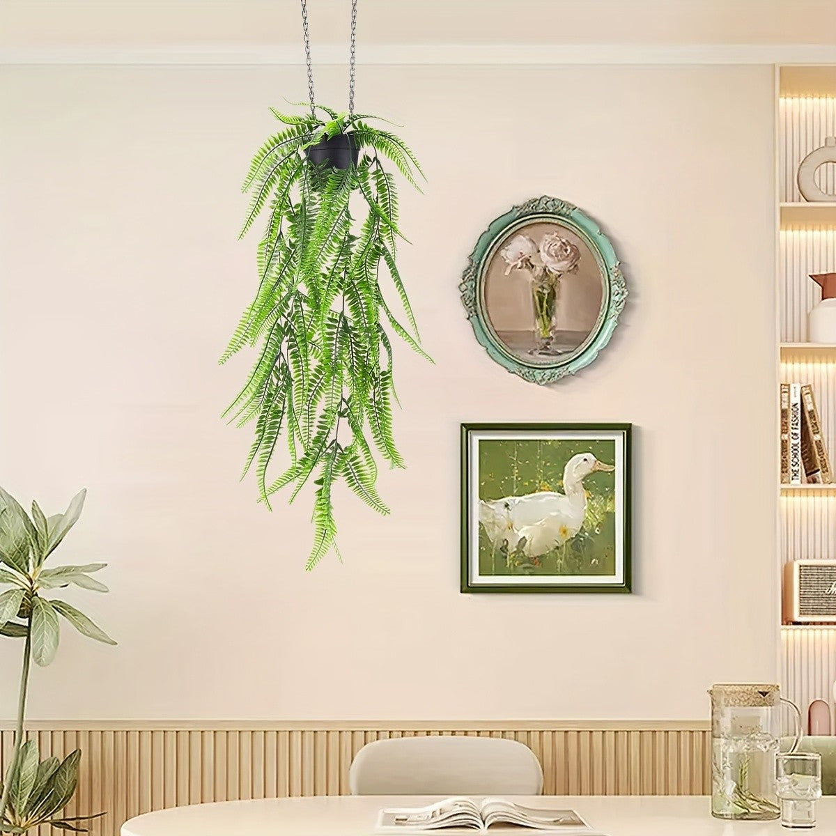 The Rose 4 Packs of Artificial Hanging Plants for Indoor And Outdoor Decoration, Perfect for Shelves And Rooms