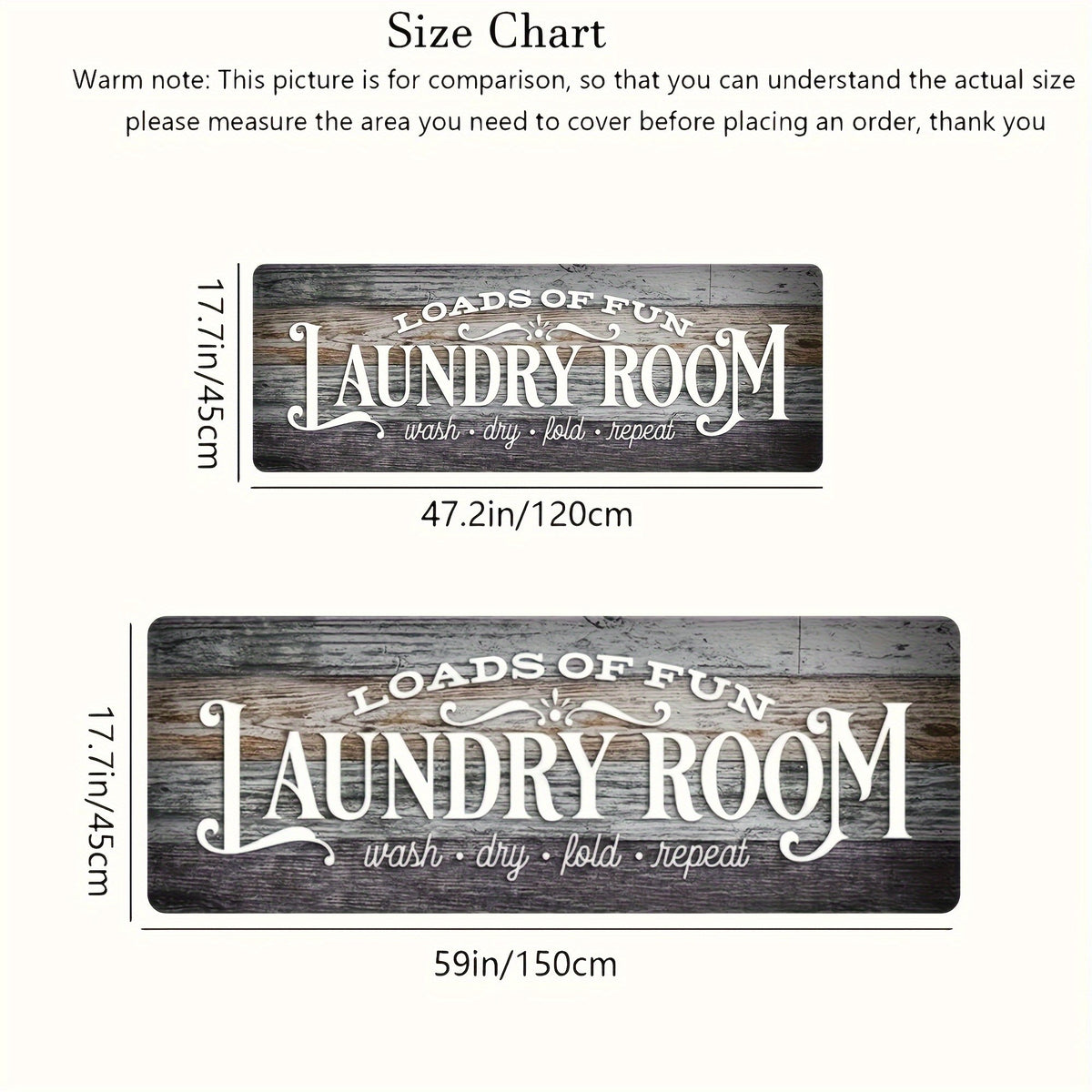 Non-slip Washable Laundry Room Runner Mat,Home Decor Floor Mat,Laundry Mat Home Decor,Laundry Room Accessories-Machine Washable Mat with Laundry-Themed Phrases