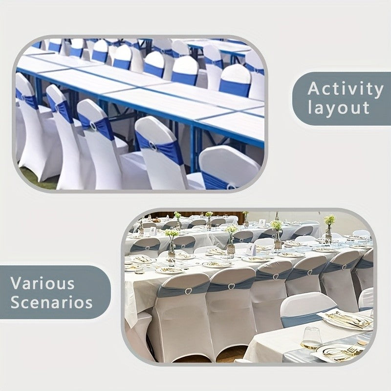 30/50/100/150pcs Elastic Spandex Banquet Chair Covers, Universal Stretch Fit Chair Protectors, Wedding Decorative Chair Covers, Suitable For Weddings, Holidays, Banquets, Parties, Celebrations, Business Meetings, Christmas