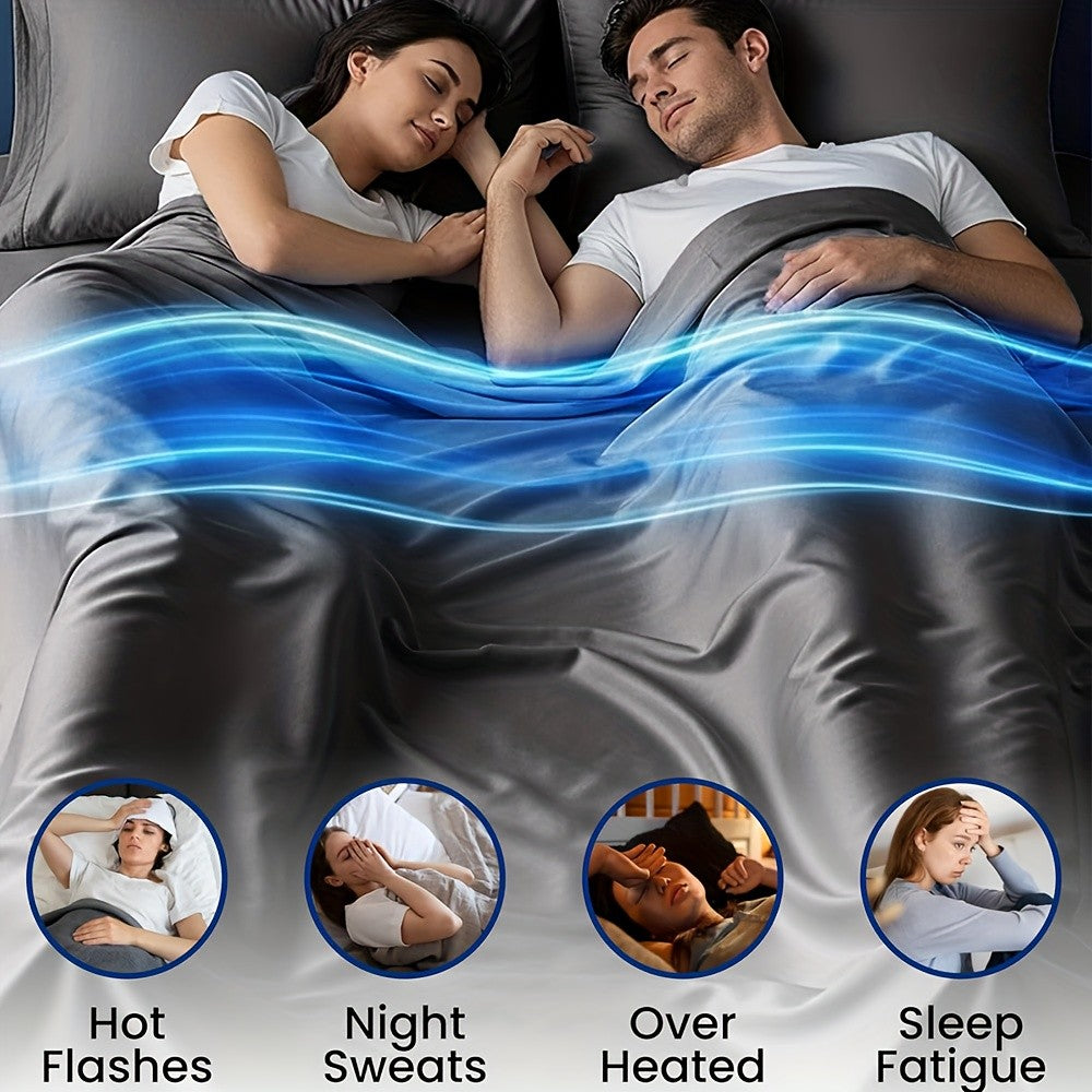 3/4pcs Bamboo Blend Cooling Bed Sheet Set - Kids Ultra Soft Breathable Sheets with Deep Pocket Fitted Sheet (18"-24" Height), Children, 2200 TC Cooling Fabric, Shrink & Wrinkle Resistant, for All-Season Comforter Fit, Hotel Luxury Christmas Gift