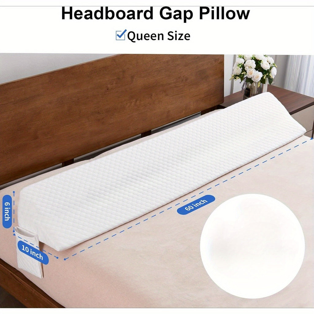 Bed Wedge Pillow - Bed Gap Filler Mattress Wedge Headboard Pillow Close The Gap 0-7" Between Your Headboard and Mattress or Wall for Sleeping Backrest Pillow