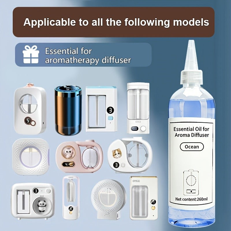 [Limited Time Offer] Essential Oil Refill for Aroma Diffusers, Large Capacity, Long-Lasting Fragrance, Eliminates Odors, Suitable for Prolonged Use, Anti-Spill Design, Clean and Non-Sticky, Compatible with Most Models, Fresh and Elegant, 1 Bottle