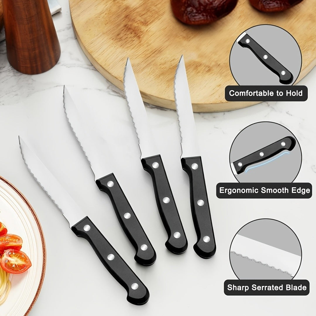72pcs/48pcs/20pcs Stainless Steel Silverware Flatware Cutlery Set, Includes Dinner Knife Fork Spoon Steak Knives, Food Grade Rust And Scratch Resistant Tableware
