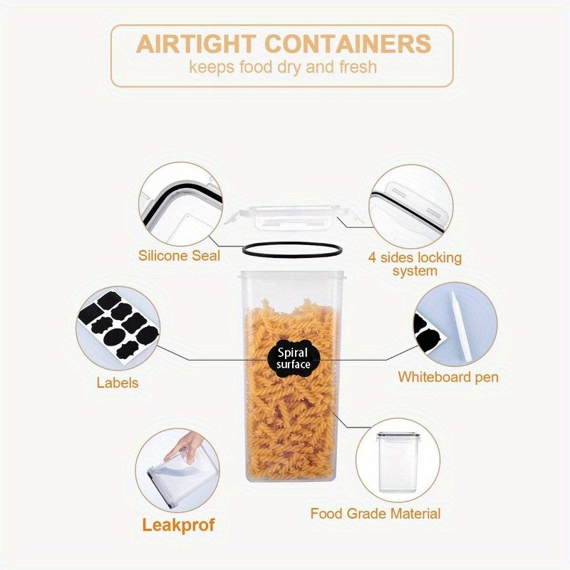 24/30/48/60PCS Airtight RV Stove And Range with Lids - Perfect for Organizing And Storing Kitchen Food Pantries, Grain, Auto Supplies, Accessories, Interior Parts And Accessories, Kitchenware, Kitchen Appliances (12/15/24/30 Lids + Containers).