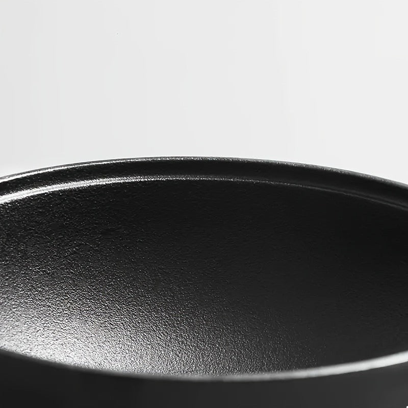 5 Sizes Cast Iron Wok, 7.87/ 9.84/ 10.62/ 11.81/ 12.59in Heavy-Duty Cast Iron Skillet, Traditional Uncoated Deep Stir-Fry Pan, Multi-functional Kitchen Cookware, Durable Cooking Pot with Dual Handles, Grilling Steaks & Baking, Ideal for Home, Outdoor