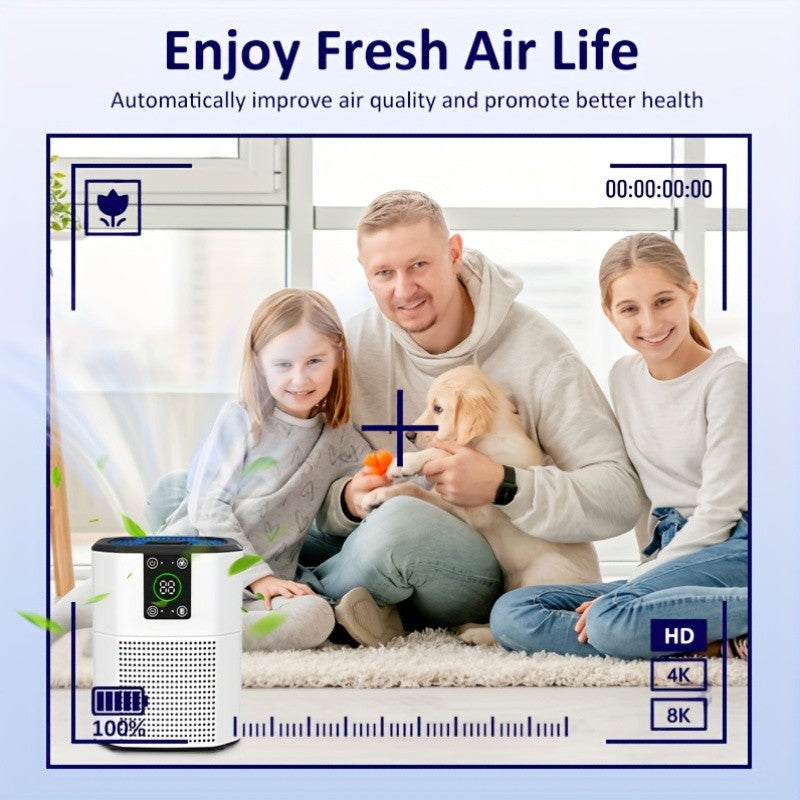 For Home Air Purifiers, Pet Air Purifier for Dust Odor Smoke, Low Decibel Quiet Sleep Mode Air Cleaner for Bedroom Office Living Room, Small Air Purifier Pet Air Purifier Room Air Purifier, 1 Pack