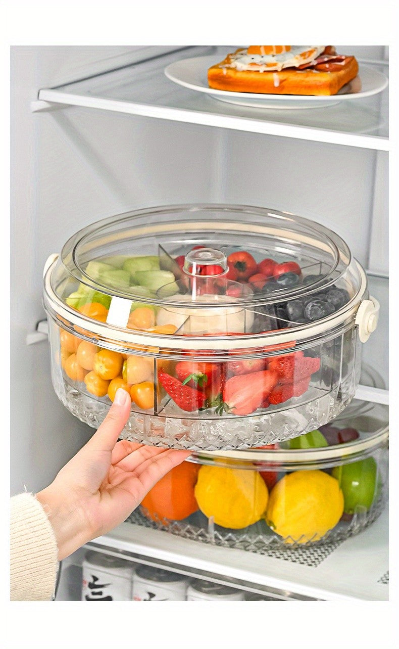 Portable Large Capacity Fruit Preservation Box Sealed Beverage Ice Bucket Outdoor Fruit Beer Champagne Cube of Ice Bucket Portable