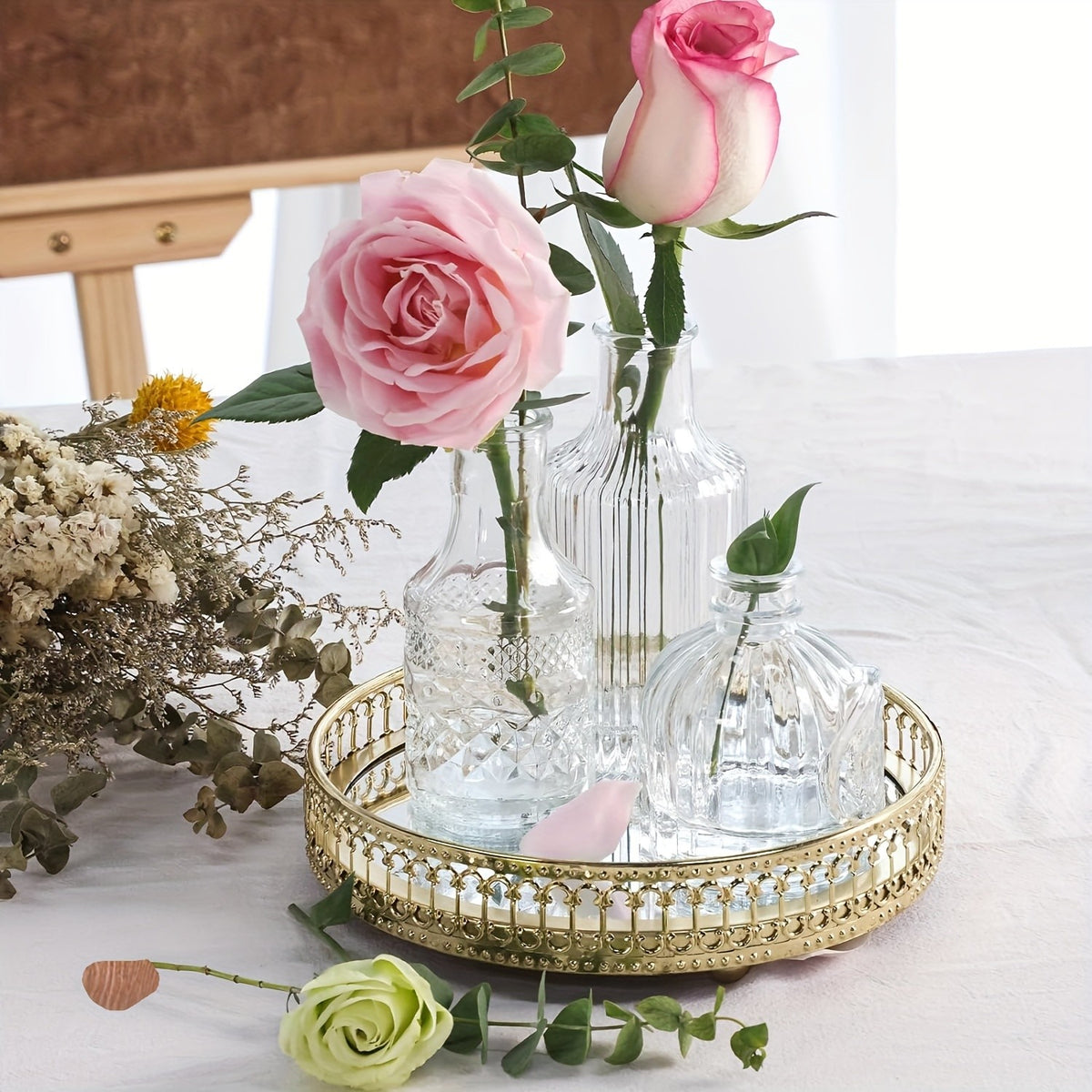 TOMNK Glass Bud Vases In Bulk, Flower Vases For Flowers In Bulk For Rustic Wedding Home Table Decorations, Can Be Used As A Gift For Weddings, Anniversaries, Birthdays, Weddings, Or Housewarming Banquets, For Halloween And Christmas