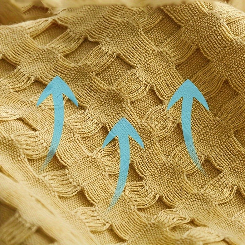 A Versatile Blanket Made of Pure Cotton with Multiple Layers, Featuring Waffle-Style Bed Sheets. Ideal for Use During Lunch Breaks, As an Air-Conditioning Blanket, in The Car, Or As a Summer Cooling Quilt. It'S Machine Washable
