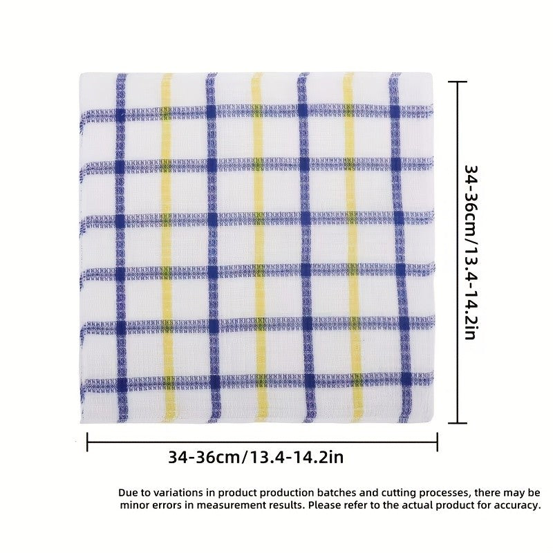 Reusable Kitchen Dishcloths Set of 12, Soft Absorbent Square Cleaning Cloths for Dishwashing, Countertop Spills and Everyday Household Cleanup