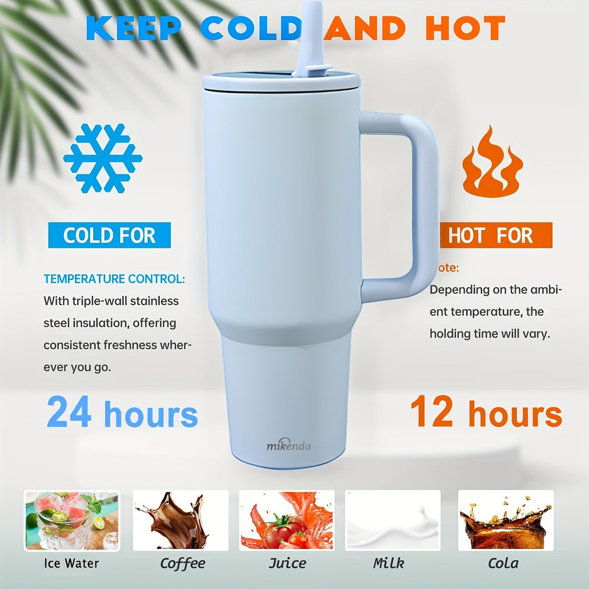 1pc Foldable Straw Stainless Steel Insulated Tumbler with Lid And Straw, Double Wall, 6 Colors Available, Keeps Hot 12H/Cold 24H, Suitable for Home, Office, Car, And Travel, Great for Christmas, Thanksgiving, And Birthday Gifts, Local Warehouse.