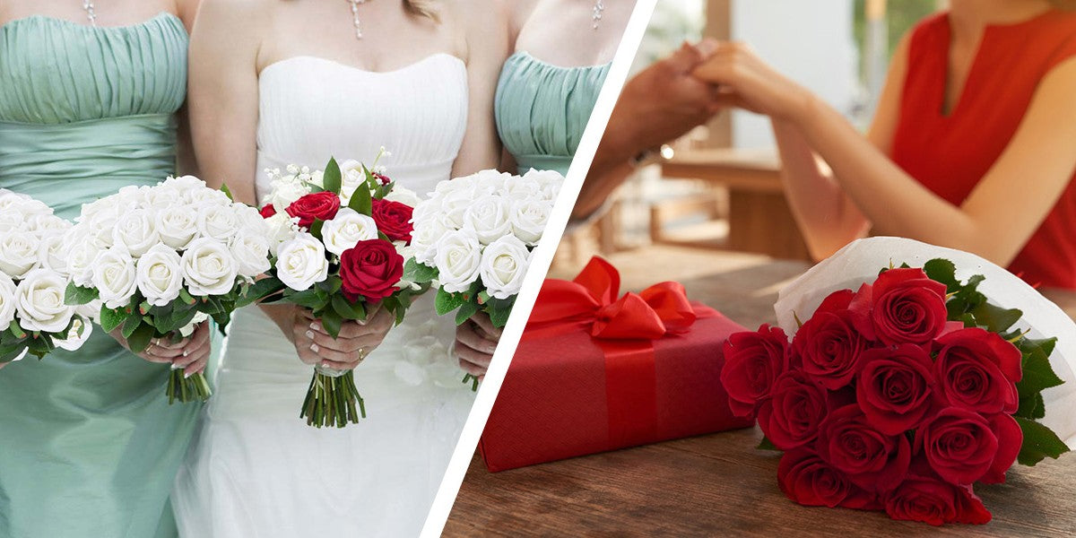 50/100pcs Red Roses Artificial Flowers, Real Touch Velvet Roses Bouquet Fake Flowers Bulk, Artificial Roses with Long Stems for Valentines Day Gift DIY Bridal Wedding Centerpiece Decorations, Mothers Day Decor, Home Decor, Room Decor, Rosas Eternas