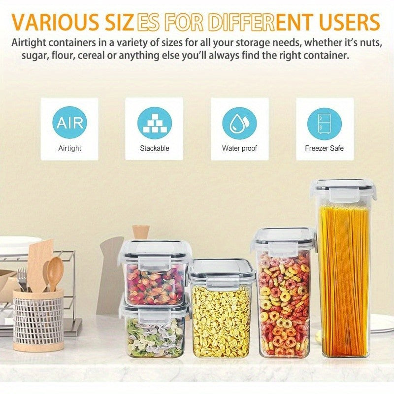 24/30/48/60PCS Airtight RV Stove And Range with Lids - Perfect for Organizing And Storing Kitchen Food Pantries, Grain, Auto Supplies, Accessories, Interior Parts And Accessories, Kitchenware, Kitchen Appliances (12/15/24/30 Lids + Containers).
