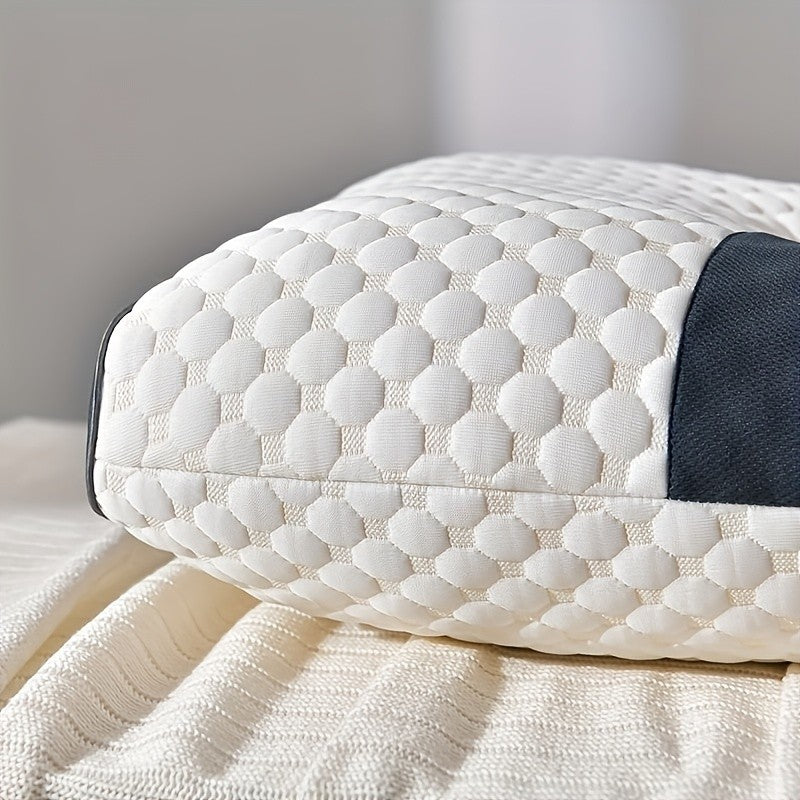 2pcs Massage Neck Pillows Adjustable Ergonomic Contour Support, High-Quality Pillow Core with Removable Zippered Cover, All-Season Sleeping Comfort, Neck And Shoulder Massager, Modern Pillow Design, Breathable Fabric