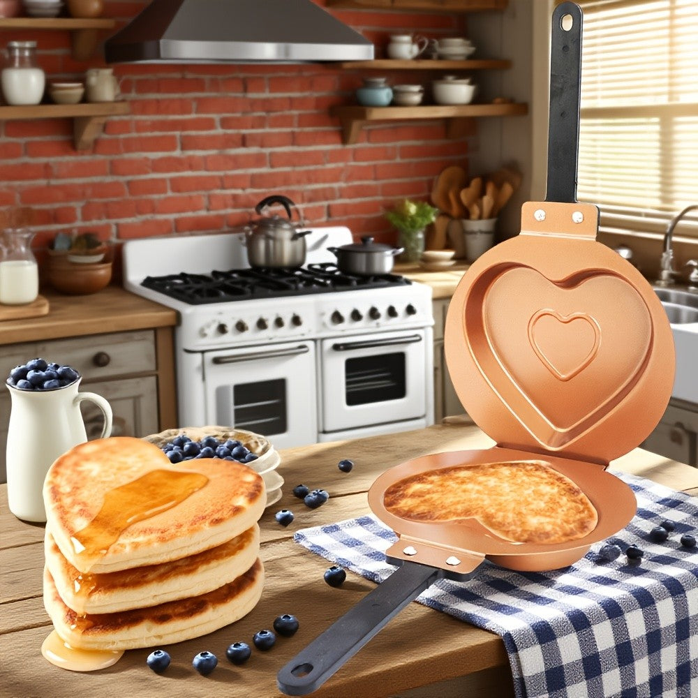 Double-Sided Pan, Pancake Pan, Omelette Pan, The Perfect Pancake Maker - Nonstick Iron Easy To Flip Pan, Frying Pan For Fluffy Pancakes, Omelets, Frittatas & More, Dishwasher Safe Large, A Must-have At Home