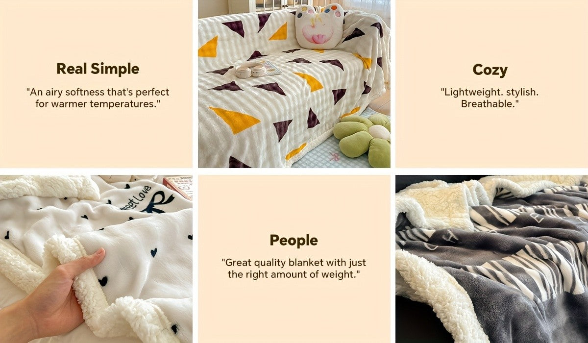 Heavyweight Bed Blanket with Pattern Options, Machine Washable Sofa and Bedroom Cover in 45 x 60 to 108 x 90 Inch Sizes for Cozy Fall and Dorm Decor