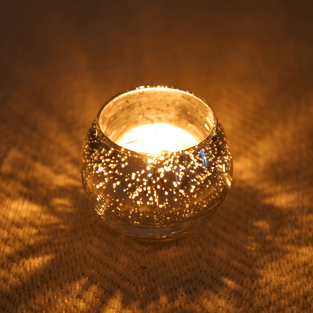 24/6pcs Votive Candle Holders for Wedding, Hurricane Candle Holders Bulk, High-Temperature Glass, Romantic Dinner Additions, Perfect for Weddings, Parties, Birthdays, Thanksgiving, Valentine'S Day Decorations, Golden/Pink/Silver/Blue/Green