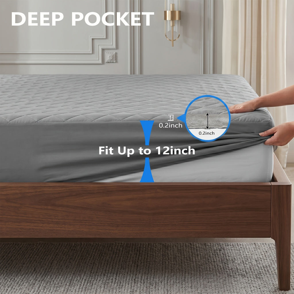 Buy One, Get One Free, Total Of 2pcs Couples Quilted Waterproof Mattress Cover, Comfortable Stain & Wrinkle Resistant, PPerfect Gift For Family, Couples- Bedding Decorations, Valentines Day Gifts(No Pillowcases)