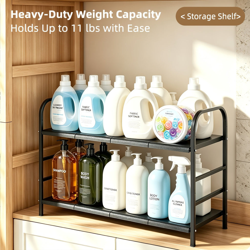 Kitchen Storage Rack, Bathroom Storage Rack, 1 Expandable Under Sink Organizer & Locker 2 Tier Cabinet Shelf Organizer with 5 Removable Panels 5 Baskets for Under Kitchen Bathroom Sink Organizer & Storage.Thanksgiving And Christmas Gifts