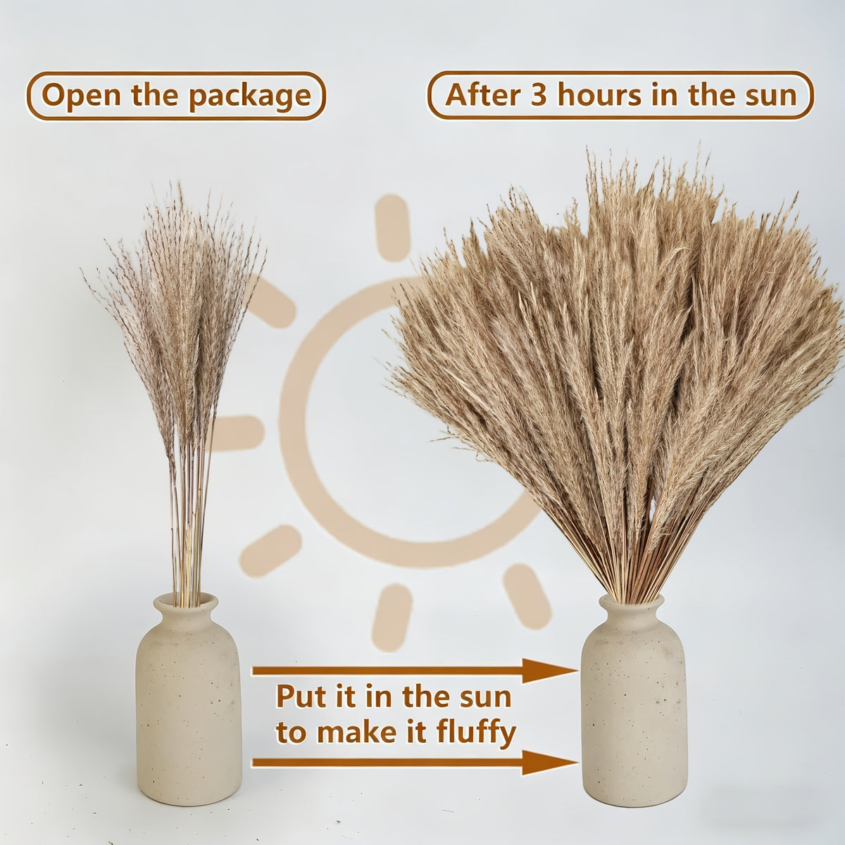 110/300pcs Dried Pampas Grass Decor, Dried Flower Bouquets for Wedding, Home, Centerpiece Table, Modern Home, Western Living Room, Nursery, Boho Room, Beach, Women'S Office, And Boho Decor