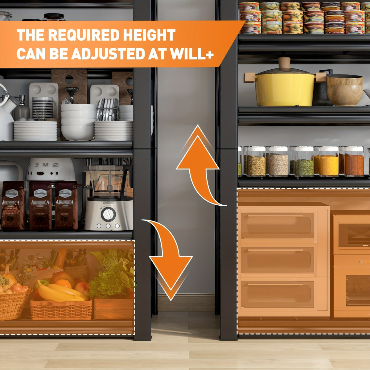 Double Mesh Shelf - Furniture Storage Shelf, Utility Shelves