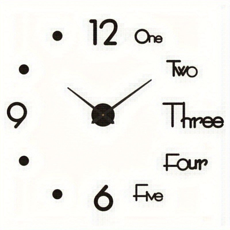 3D Illuminated Silent Wall Clock - Battery Operated Plastic Round Sticker Clock for Living Room, Bedroom, Office Decoration And More, Who Can Say No to a Clock Where You Can See The Time Clearly Without Turning on The Lights? Welcome to Order!