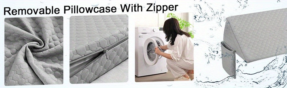 Bed Wedge Pillow - Bed Gap Filler Mattress Wedge Headboard Pillow Close The Gap 0-7" Between Your Headboard and Mattress or Wall for Sleeping Backrest Pillow