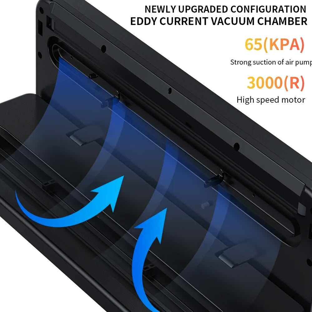 65 KPA Commercial for food Vacuum Sealer Machine Seal With 50 Free Bags, Dry/Moist Modes, 6-in-1 Sealing Machine For Food Storage & Sous Vide, Automatic for food Sealing Machine, for food Preservation System For Home Kitchen, Easy To Clean