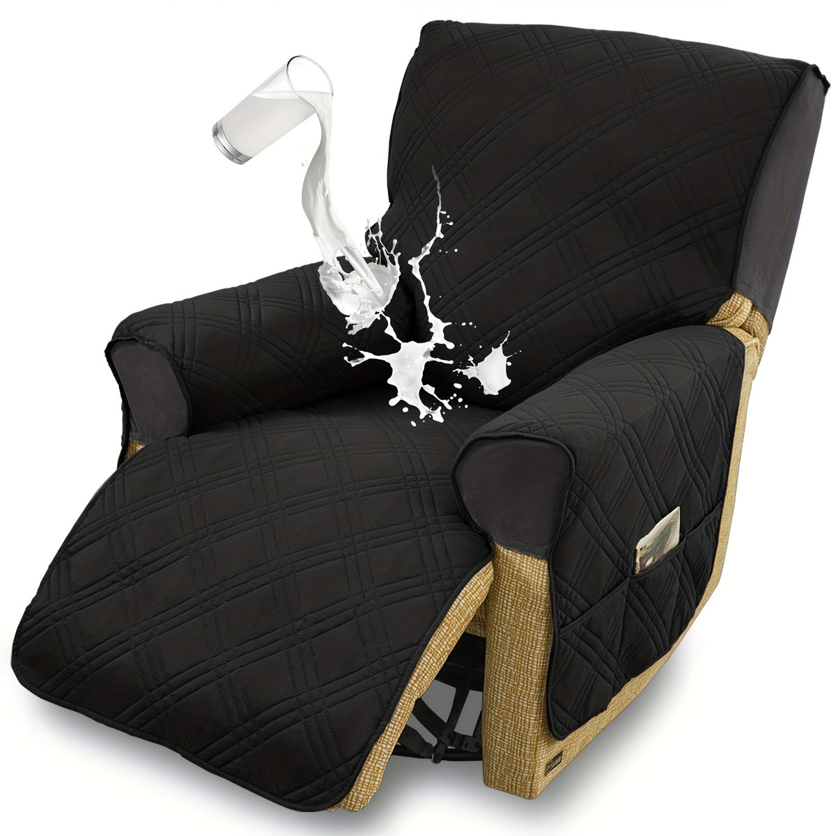 (S/L)1pc All-In-One T-Cushion for Comfort And Style Classic Style Armchair Cover, Double-Sided Anti-Slip Armchair Cover, Elastic Band Closure, Machine Washable, for Comfort And Style, Pet-Friendly, All-Season Use, Halloween, Christmas