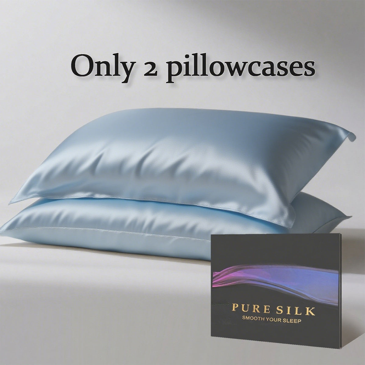 100% Mulberry Silk Pillowcase, Premium Silk Pillow Cover For Hair And Skin Care, Soft Smooth Cooling Breathable Pillowcase, Luxury Sleep Bedding With Hidden Zipper Closure, Standard Size, Queen Size, King Size, Comfortable Night Rest