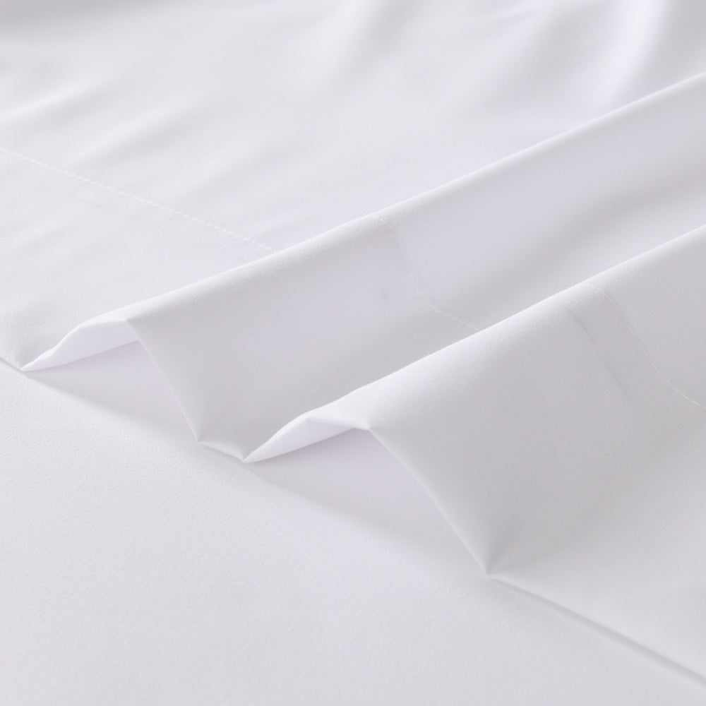 Hotel Grade 6 Piece Breathable Sheets Set 18" Deep Pockets - Easy Fit Twin Full Queen King Bed Sheets & Pillowcases, Microfiber, 100 GSM, All-Season Comfort, Machine Washable, Solid Color Bedding Accessories, Smooth Texture, Microfiber Fabric