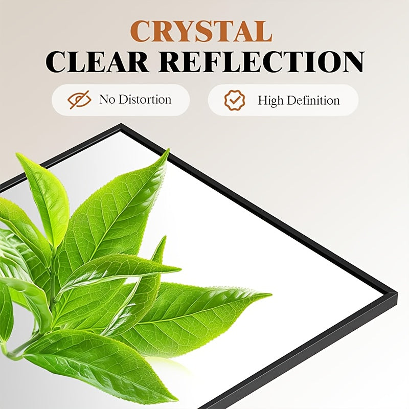 Full Length Mirror Over The Door/Wall Mounted Vertical Hanging Mirror with Lightweight Aluminum Alloy Frame 47x14, Full Body Dressing Mirror Suitable for Bedroom Living Room Entryway Install Space-Saving Vertical Mirror