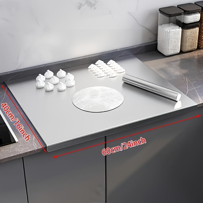 Extra Large Double-Sided Stainless Steel Cutting Board Butcher Block Rolling Board, 27.5 X 15.75 Inches Multi-Purpose Cutting Baking Easy to Clean Kitchen Supplies