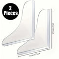 Bathtub Splash Guard Set, 2 Piece Transparent Curved Acrylic Water Barriers with No-Drill Adhesive Installation for Bathroom Sink and Shower Areas