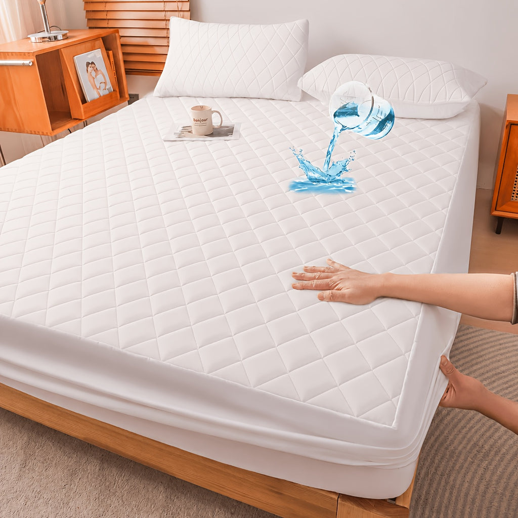 Buy One, Get One Free, Total Of 2pcs Couples Quilted Waterproof Mattress Cover, Comfortable Stain & Wrinkle Resistant, PPerfect Gift For Family, Couples- Bedding Decorations, Valentines Day Gifts(No Pillowcases)