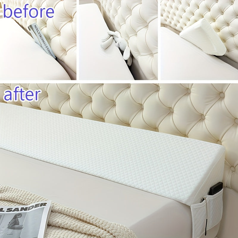 Bed Wedge Pillow - Bed Gap Filler Mattress Wedge Headboard Pillow Close The Gap 0-7" Between Your Headboard And Mattress Or Wall for Sleeping Backrest Pillow