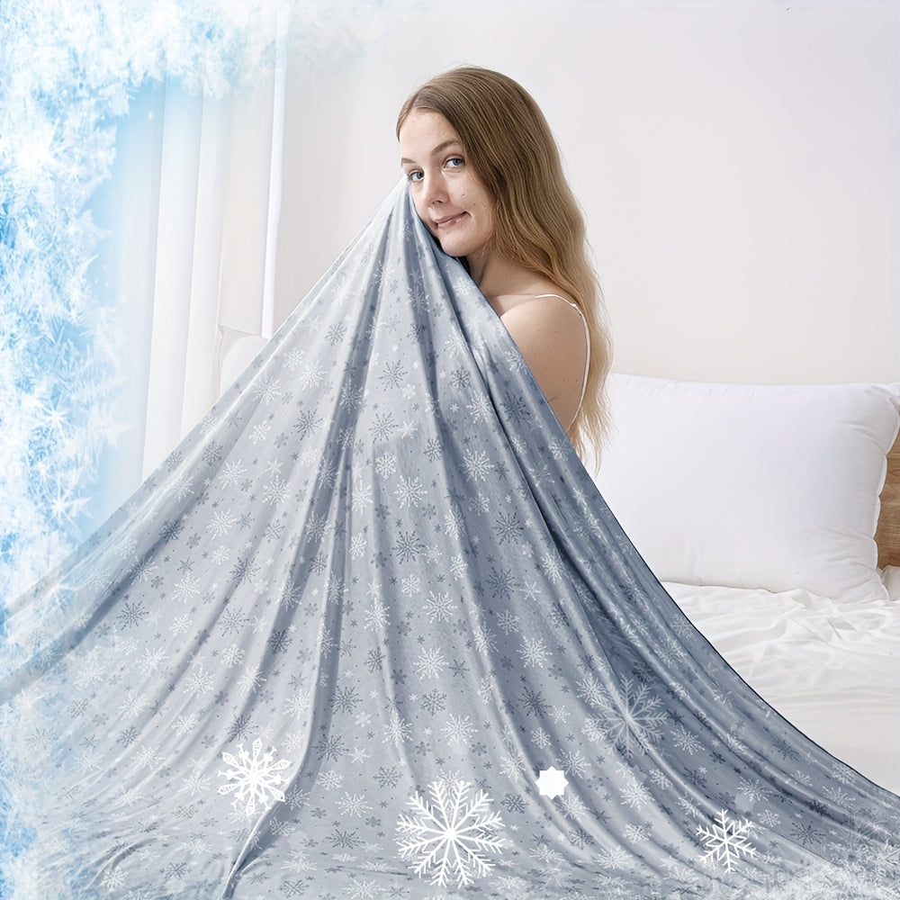 Cooling Blanket for Hot Sleepers, Lightweight Breathable Summer Blanket, Soft Cool-Touch Fabric, Machine Washable Bed & Sofa Blanket for Bedroom, Guest Room, Home Office, Travel And Everyday Indoor Use