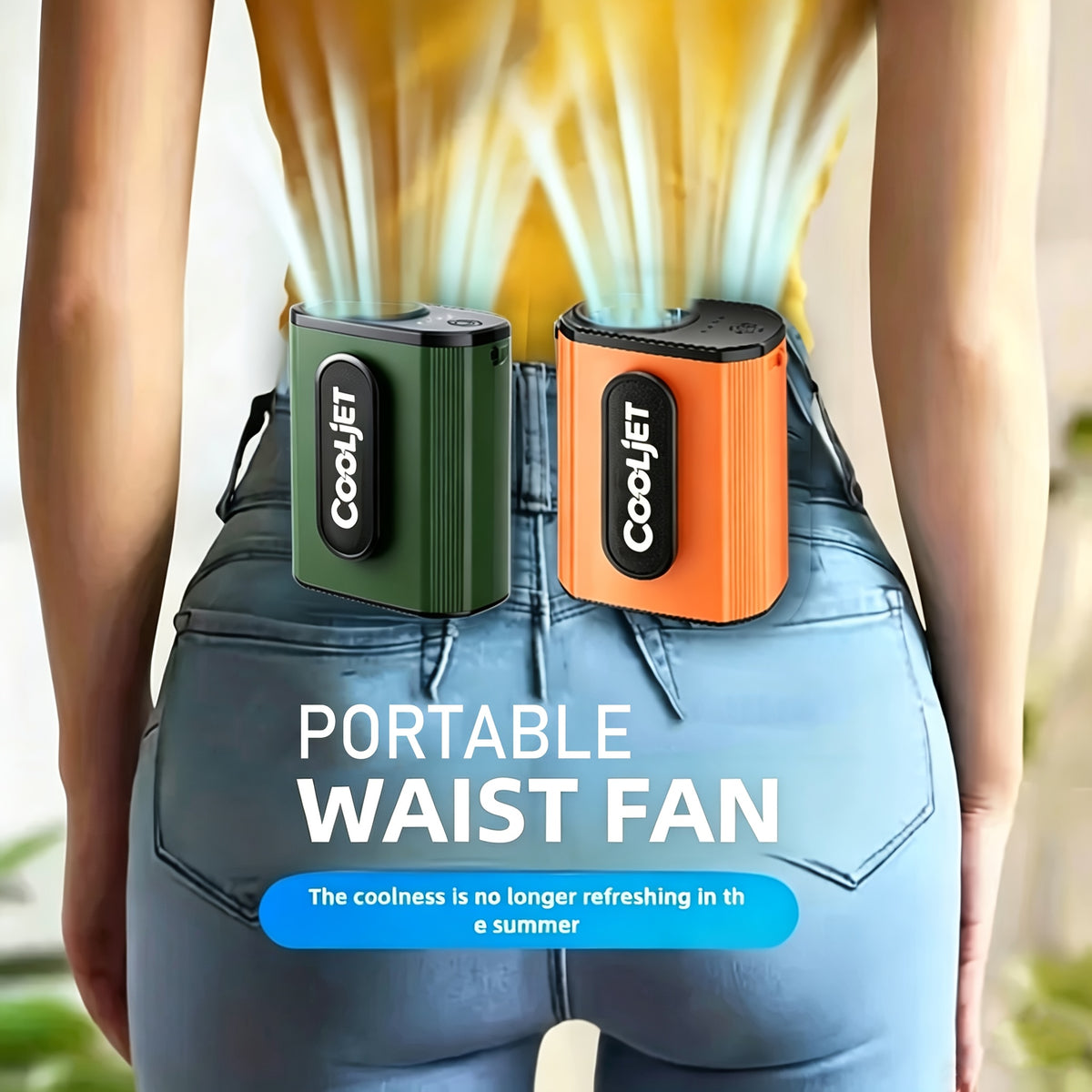 Neck-hanging Portable Waist Fan, Featuring an 18000RPM Powerful Brushless Motor, Four-speed Wind Adjustment, and a 5000mAh High-capacity Long-lasting Battery. Equipped with an LED Power Indicator, It Is Suitable for Outdoor Work, Camping
