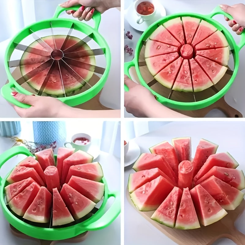 1pc Watermelon Slicer, Creative Watermelon Cutter, Stainless Steel Watermelon Divider, Reusable Watermelon Slicer, Fruit Divider - Kitchen Creative Gadgets, Kitchen Supplies, Kitchen Supplies Accessories