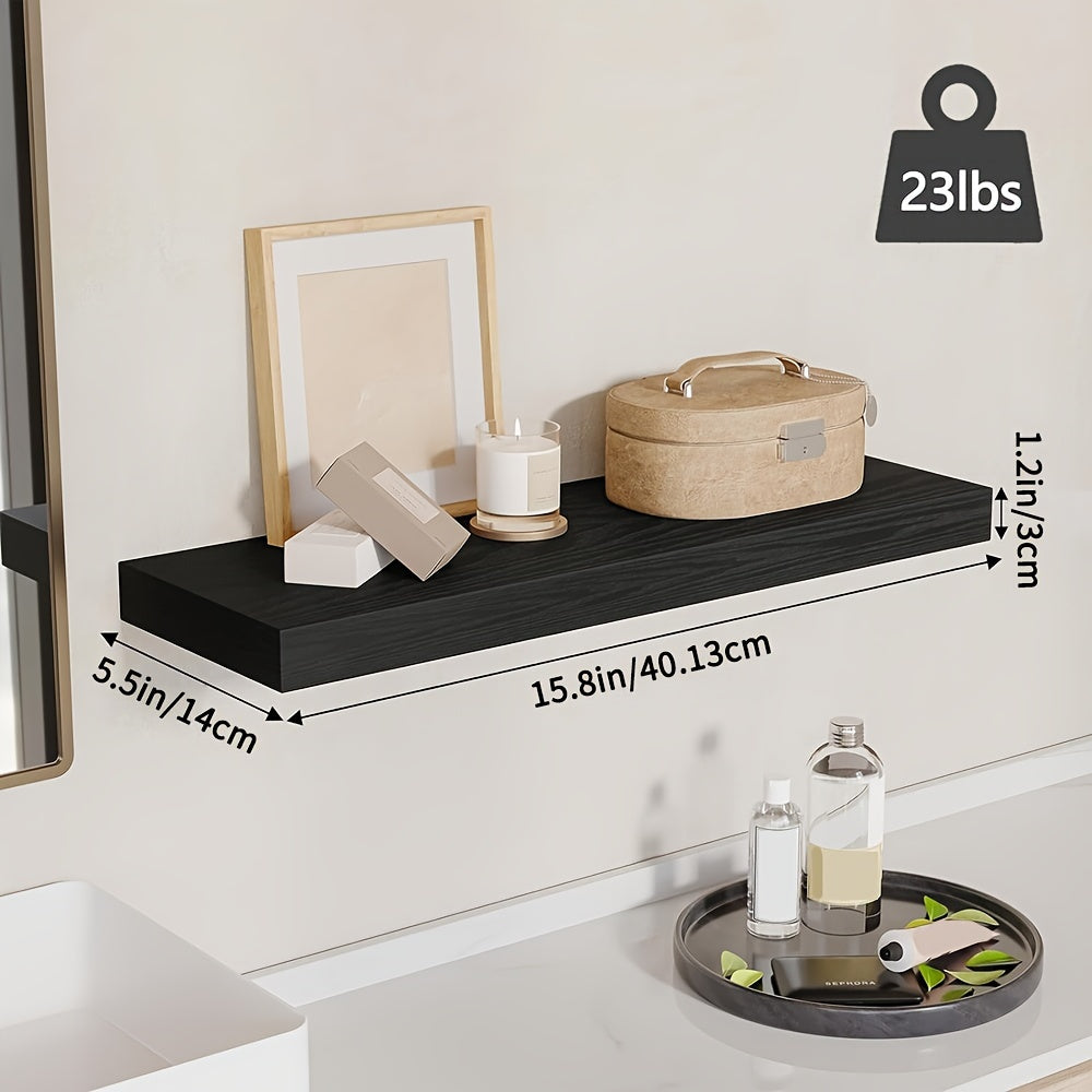 2026 Wall-Mounted Storage Shelf Set of 4, Designed for Walls, Sturdy Storage Solution, Rustic Wooden Wall Shelf for Room Decor, Closet, Bathroom Storage, And Additions, Available in Black, Gray, White, And Brown, Durable Wall Shelf