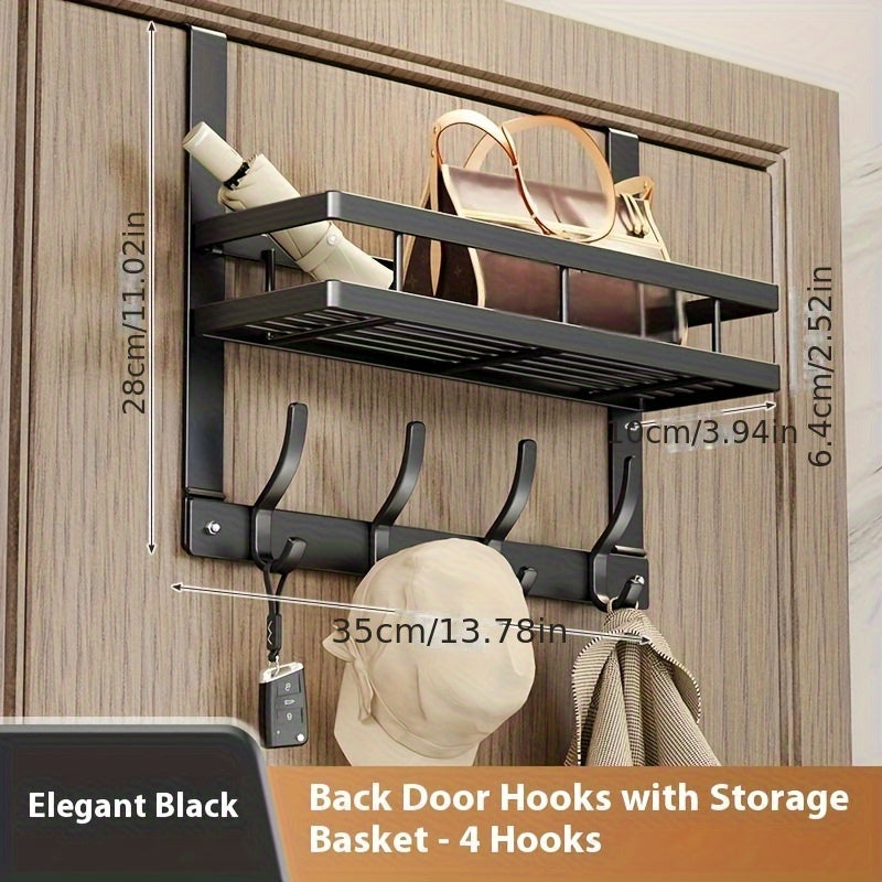 Multifunctional Metal Easy-Install Over-the-Door Storage Rack for Bedroom, Bathroom & Kitchen Organization, A Perfect Gift for Christmas And Halloween